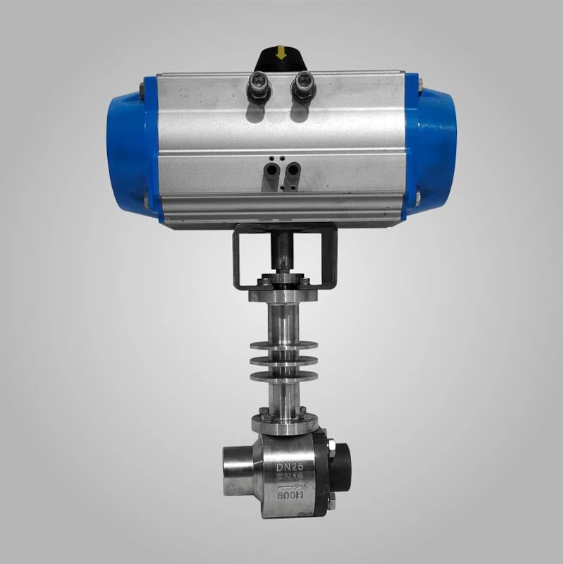 Pneumatic Actuator Butt Weld End Metal Seal Ball Valve